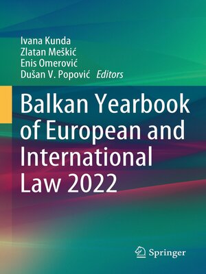 cover image of Balkan Yearbook of European and International Law 2022